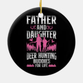 Buck Deer Hunter Hunter Vader Daughter Keramisch Ornament (Achterkant)