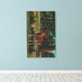 Buck Deer in Yosemite National Park Canvas Afdruk (Insitu (Houten vloer))
