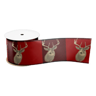 Buck Deer on Buffalo Pset Satin Ribbon Lint