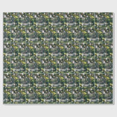 Buck Deer Ornament op Pine Tree Cadeaupapier (Vlak)