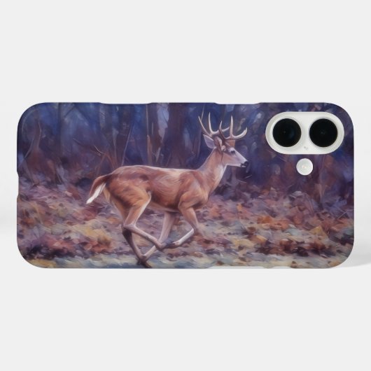 Buck Deer Wild Deer Art iPhone Case (Achterkant (horizontaal))