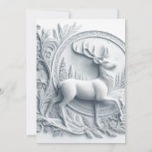 Buck Deer Winter Solstice Dinner  Kaart (Achterkant)