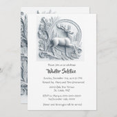 Buck Deer Winter Solstice Dinner  Kaart (Voorkant / Achterkant)