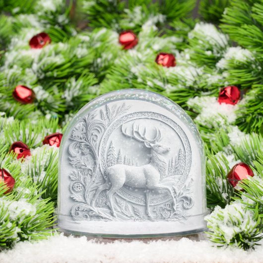 Buck Deer with With Poem  Snow Globe (Noël)