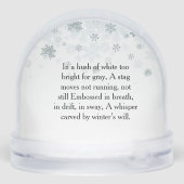 Buck Deer with With Poem  Snow Globe (Arrière)