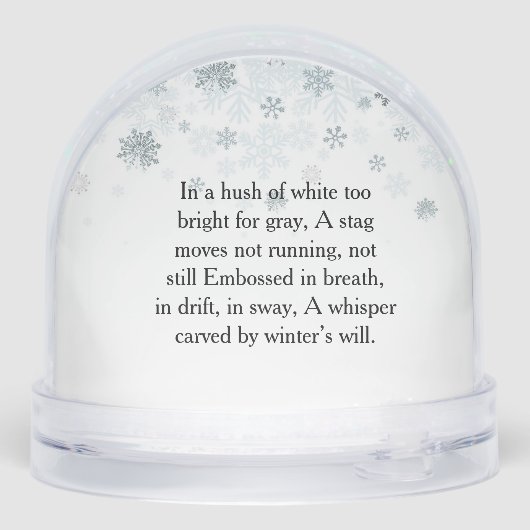 Buck Deer with With Poem  Snow Globe (Arrière)