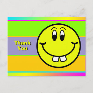 Buck Dents Sourire Visage Emoji Merci Carte postal