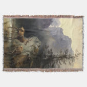 Buck & Doe Deer in Forest Art Deken (Voorkant)