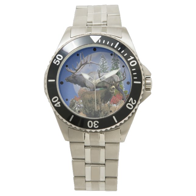 Buck en bull moon horloge (Voorkant)