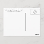 Buck en Doe Whitetail Deer Painting Briefkaart (Achterkant)