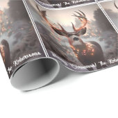 Buck en kerstverlichting cadeaupapier (Rol Hoek)