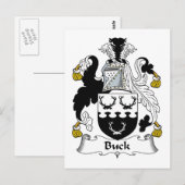 Buck Family Crest Briefkaart (Voorkant / Achterkant)