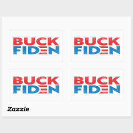 Buck Fiden grappigs anti Biden pro Trump Rechthoekige Sticker