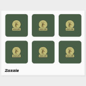 Buck Head Dark Green Stickers (Feuille)