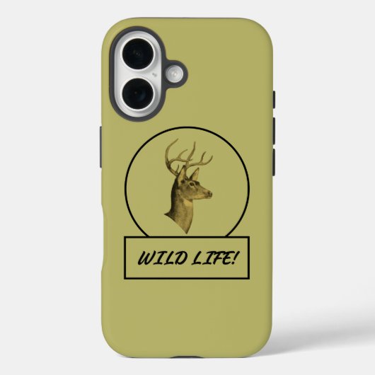 Buck Head Dark Khaki iPhone hoesjes (Achterkant)