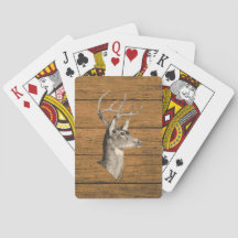 Buck Head op houtnerf klassieke speelkaarten