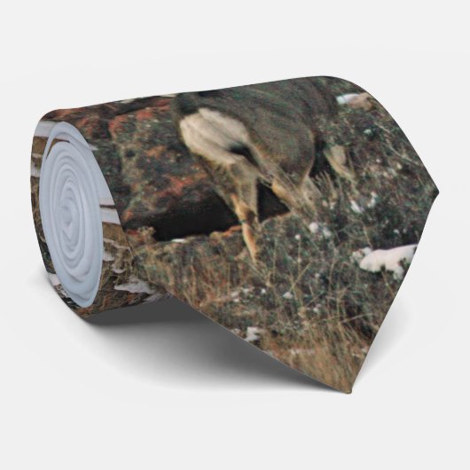Buck hert eerste sneeuw stropdas (Opgerold)