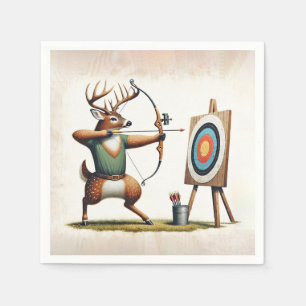 Buck Herten Met Boog En Pijl Servet
