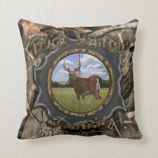Buck Huntin' Junkie Camo Pillow Kussen