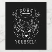 Buck Hunting Yourself Wijn Etiket (Enkel label)