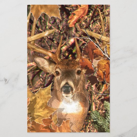 Buck in Camo White Tail Deer Flyer (Voorkant)