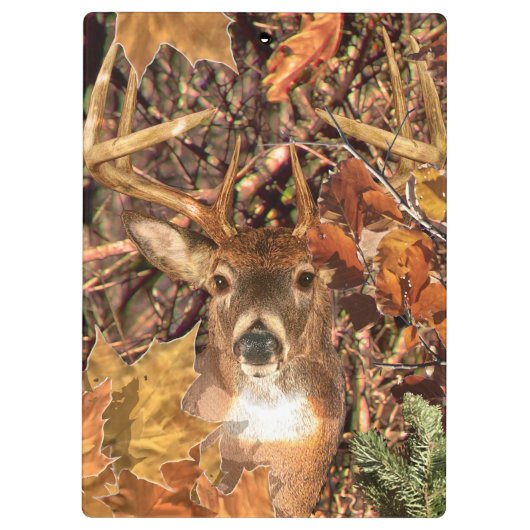 Buck in Camo White Tail Deer Klembord (Achterkant)