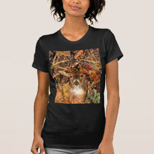 Buck in Camouflage White Tail Deer T-shirt