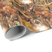 Buck in Herfst Camo White Tail Deer Cadeaupapier (Rol Hoek)