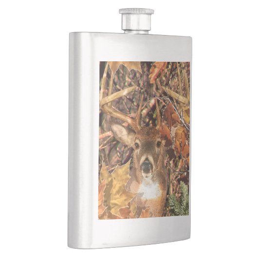 Buck in Herfst Camo White Tail Deer Heupfles (Rechts)