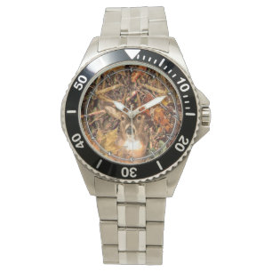 Buck in Herfst Camo White Tail Deer Horloge
