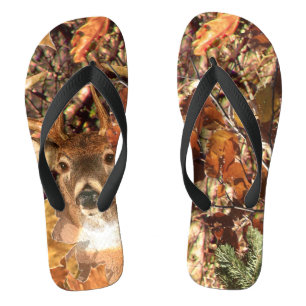 Buck in Herfst Hunter Camo White Tail Deer Teenslippers
