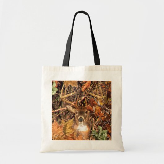 Buck in Hunter Camo White Tail Deer Tote Bag (Voorkant)