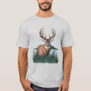 Buck in the Brush, Gedetailleerde Buck, Trotse Buc T-shirt