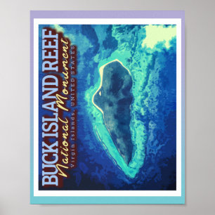 BUCK ISLAND REEF - VIRGIN ISLANDS VERENIGDE STATEN POSTER