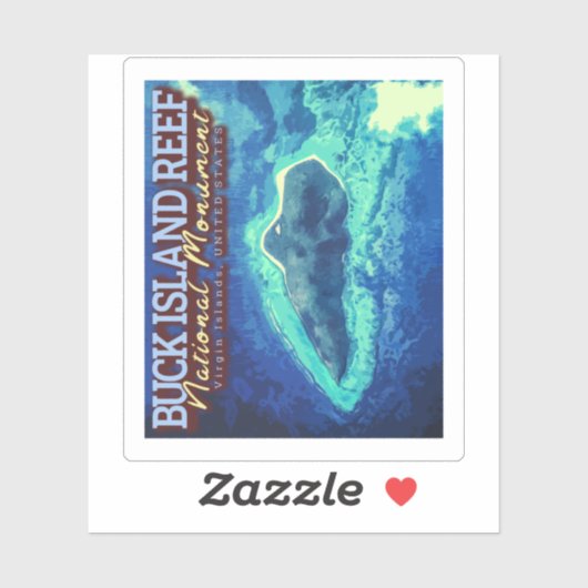 BUCK ISLAND REEF - VIRGIN ISLANDS VERENIGDE STATEN STICKER (Vel)