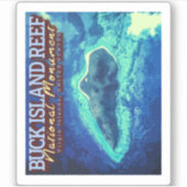 BUCK ISLAND REEF - VIRGIN ISLANDS VERENIGDE STATEN STICKER (Voorkant)
