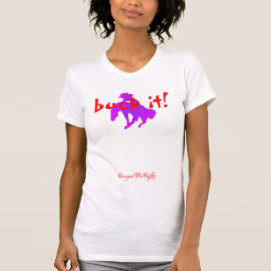 "Buck it!" Kortstondige mouwsporten t-shirt