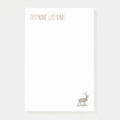 Buck Mule Deer Corner Letterpress Style Post-it® Notes (Voorkant)