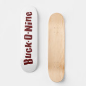 Buck-O-Nine Skateboard - Rood en wit Logo (Voorkant)