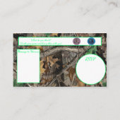 Buck of Doe Baby shower/openbaring uitnodiging Informatiekaartje (Achterkant)