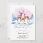 Buck of Doe Deer Kerstwinter Kaart (Voorkant)