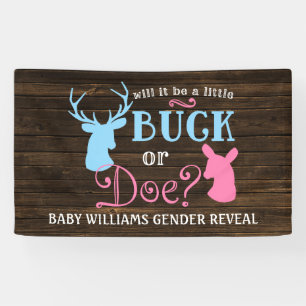 Buck of Doe Gender Reopenbaart het Baby shower van Spandoek