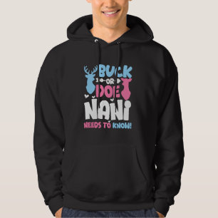 Buck of Doe Nani moet weten wat gender Reveal Baby Hoodie