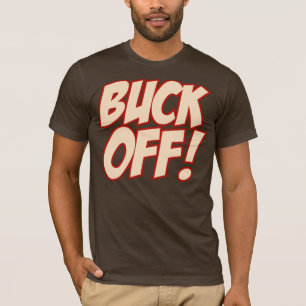 Buck off! (crème crème/rood) t-shirt