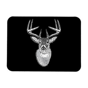Buck on Black design White Tail Deal Magneet