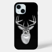 Buck on Black White Tail Deer Case-Mate iPhone Case (Achterkant)