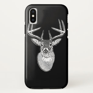Buck on Black White Tail Deer iPhone XS Hoesje
