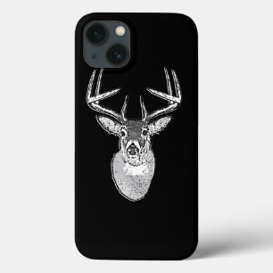 Buck on Black White Tail Deer iPhone 13 Hoesje