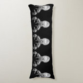 Buck on Black White Tail Deer head Lichaamskussen (Voorkant Verticaal)