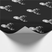 Buck on Bold Black White Tail Deal Cadeaupapier (Hoek)